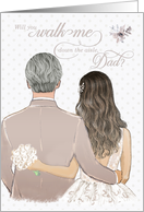 Dad Walk Me Down the Aisle Wedding card