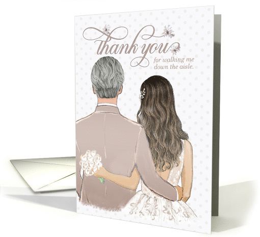 Thank You for Walking Me Down the Aisle Wedding Taupe card (1730070)