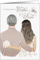 Father of the Bride Congratulations Wedding Taupe card
