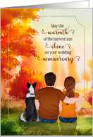 General Wedding Anniversary Young Couple Autumn Season card