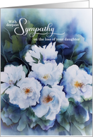 Loss of a Daughter with Sympathy Blue Floral Condolences card