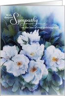 Loss of a Goddaughter with Sympathy Blue Floral Condolences card