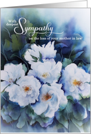 Loss of a Mother in Law with Sympathy Blue Floral Condolences card