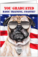 Coast Guard Basic Training Graduate Funny Dog USA Theme card