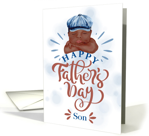for Son on Father's Day Brown Skinned Baby Boy card (1733136)