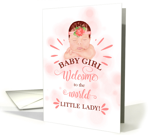 New Baby Congratulations Baby Girl in Peach card (1733258)