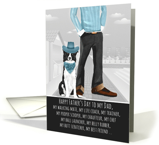 Border Collie from the Pet Funny Father's Day Breed Specific card