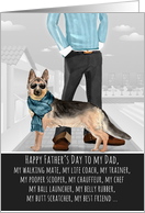 German Shepherd from the Pet Funny Father’s Day Dog Breed Specific card