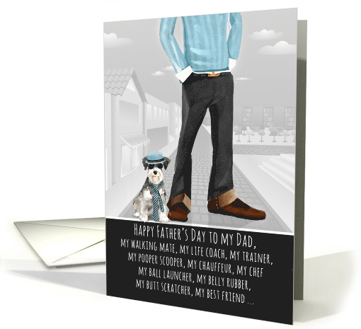 Miniature Schnauzer from the Pet Funny Father's Day Dog Breed card