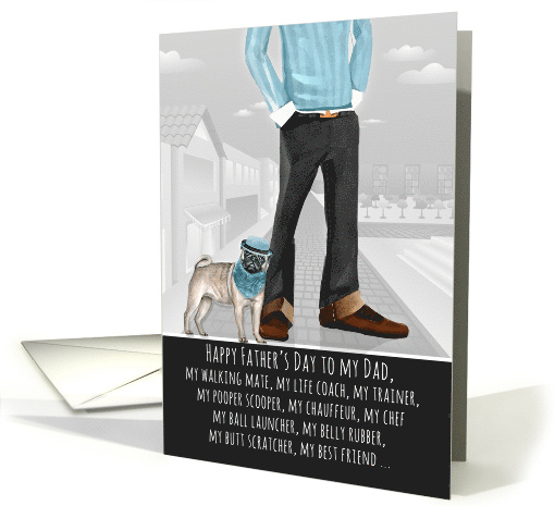 Pug from the Pet Funny Father's Day Dog Breed Specific card (1734178)