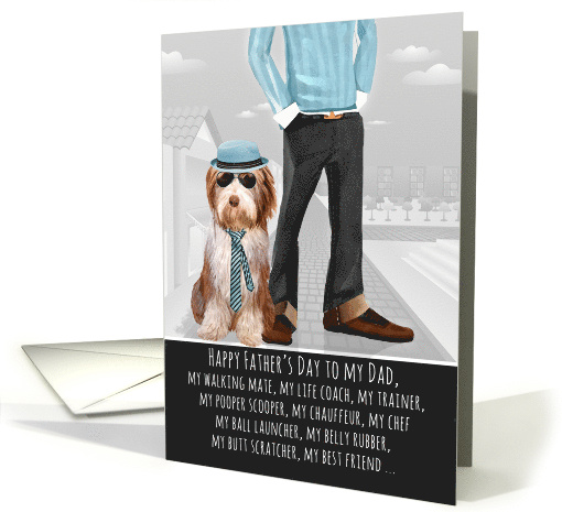 Sheepdog from the Pet Funny Father's Day Dog Breed Specific card