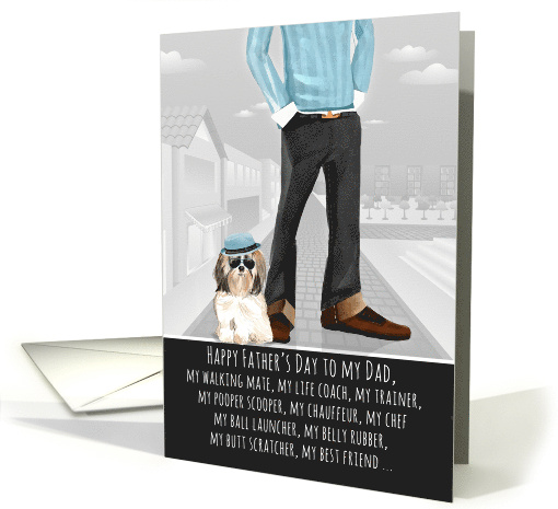 Shi Tzu from the Pet Funny Father's Day Dog Breed Specific card