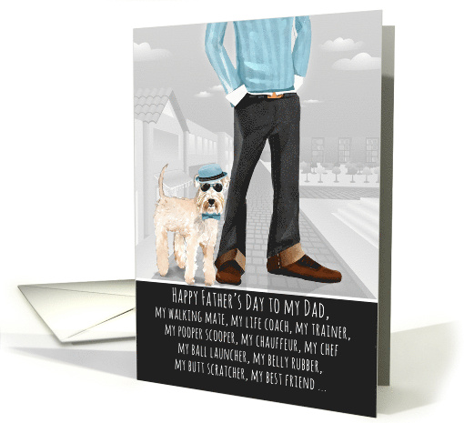 Wheaten Terrier from the Pet Funny Father's Day Dog Breed card