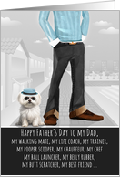 Maltese from the Pet Funny Father&rsquo;s Day Dog Breed Specific card