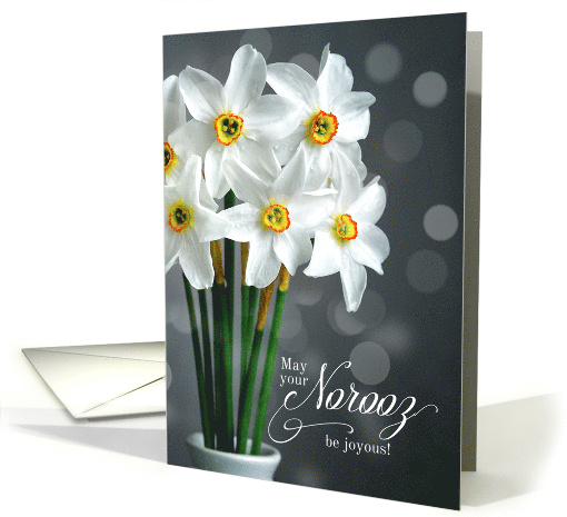 Norooz Persian New Year White Daffodils card (1736572)