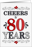 80th Birthday Cheers...