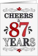 87th Birthday Cheers...