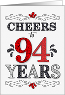 94th Birthday Cheers...