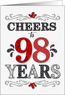 98th Birthday Cheers...