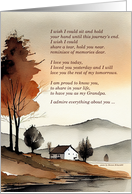 for Grandpa Hospice End of Life Sentimental Last Words card