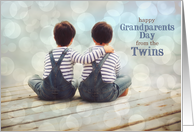 Grandparents Day from the Twins Young Boys on a Dock Nautical card