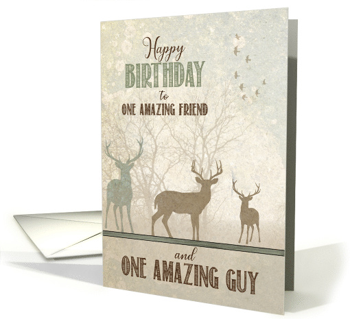 for Friend Birthday Deer in the Woodland Forest card (1836118)