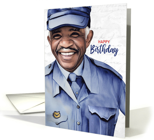 Mail Carrier Birthday African American Male Postal Worker card