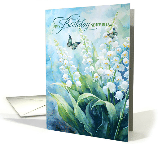 Sister in Law's Birthday Lily of the Valley Garden card (1902954)