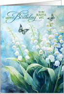 Wife’s Birthday Lily of the Valley Garden card