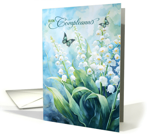 Italian Birthday Lily of the Valley Garden Geburtstag card (1902976)