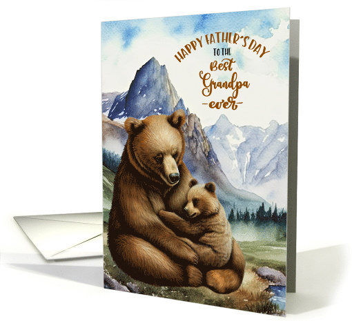 for Grandpa Father's Day Bears in the Mountains card (1903120)