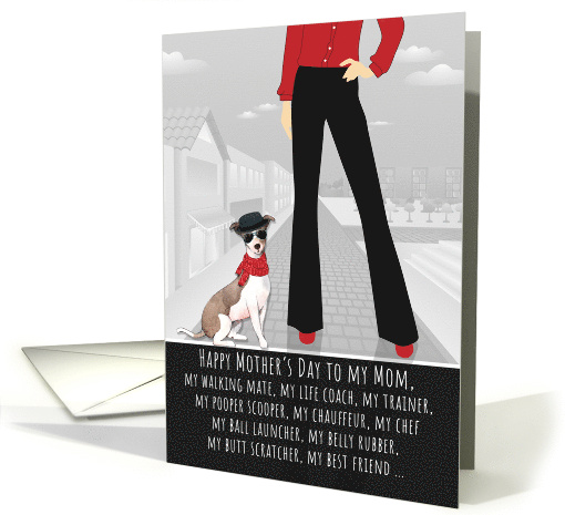 Italian Greyhound from the Pet Funny Mother's Day Dog Breed card