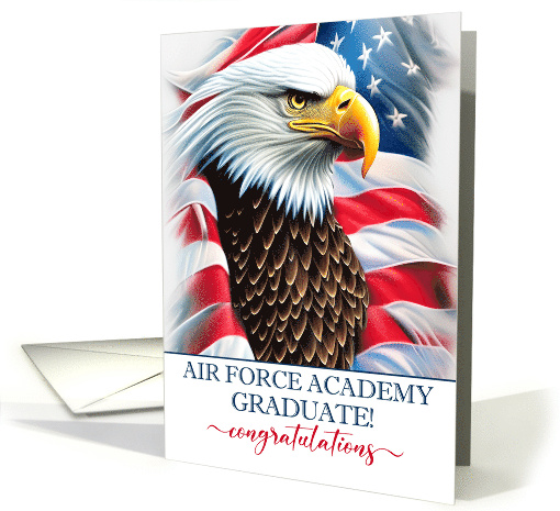 Air Force Academy Graduate Congratulations Eagle and Flag card