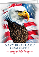 Navy Boot Camp Graduate Congratulations Eagle and Flag card