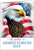 Armed Forces Day with Eagle and American Flag card