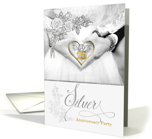 25th Silver Wedding Anniversary Party Invitation card (418639)