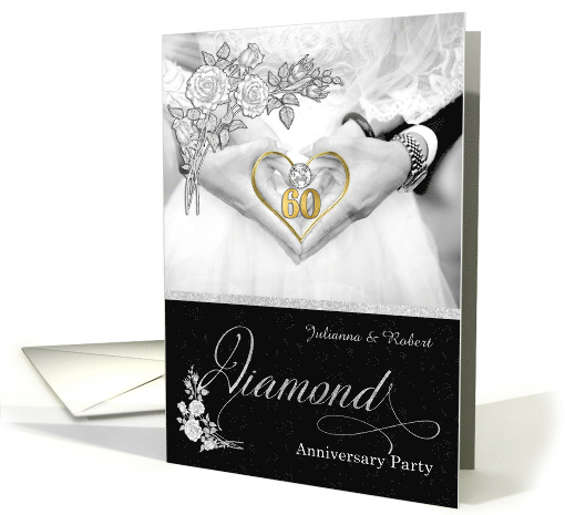 60th Diamond Wedding Anniversary Party Invitation Custom card (418668)