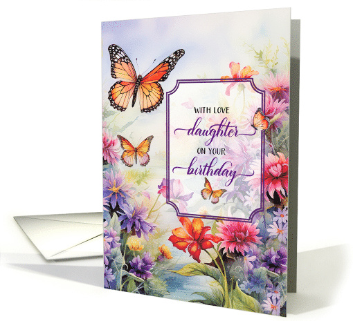 For Daughter on Her Birthday Bright Wildflower Garden card (418984)