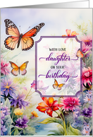 For Daughter on Her Birthday Bright Wildflower Garden card
