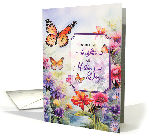 For Daughter on Mother's Day Bright Floral Garden card (419315)