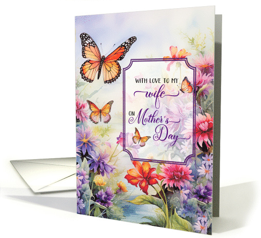 For My Wife on Mother's Day Wild Flower Garden card (419427)