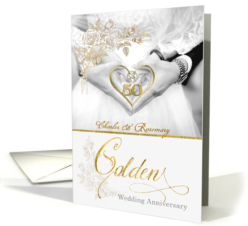 50th Wedding Anniversary Congratulations Golden card (422228)