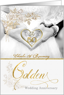 50th Wedding Anniversary Congratulations Golden card