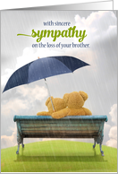 Sympathy Loss of a Brother Condolences Teddy Bears card