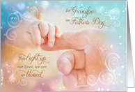 for Grandpa on Father’s Day Tender Hand in Hand Blessing card