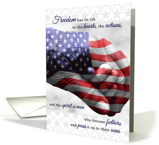 Hand in Hand Freedom Patriotic Blank Any Occasion card (426939)