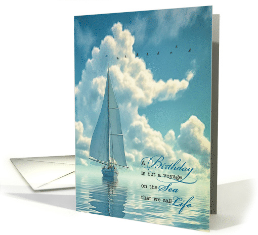 for Friend on their Birthday Masculine Sailing Nautical Theme card