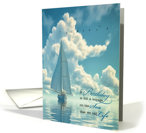 From All of Us Birthday Sail Boat Nautical Theme card (430188)