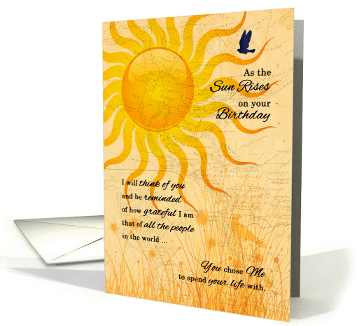 Husband's Birthday Romantic Sunrise card (430246)