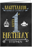 Sagittarius Baby Boy’s 1st Birthday November 23rd to December 22nd card